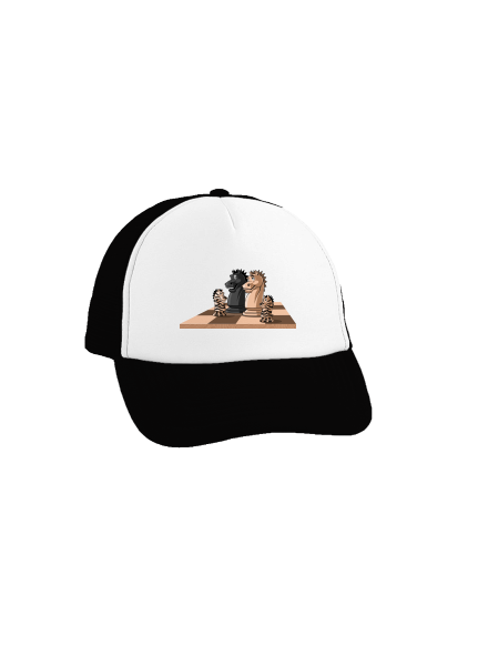 Šachová rodina kšiltovka truckerka Black cap