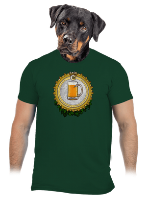 Pivní horoskop: Štír pánské tričko Bottle Green