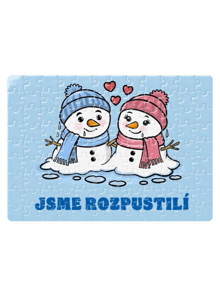 Rozpustilí sněhuláci puzzle White