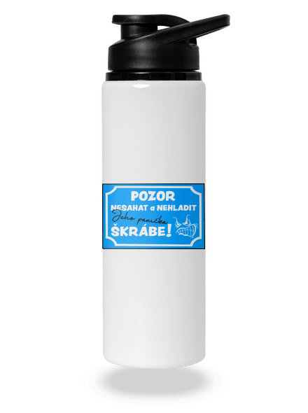 Pozor, nesahat lahev na vodu White