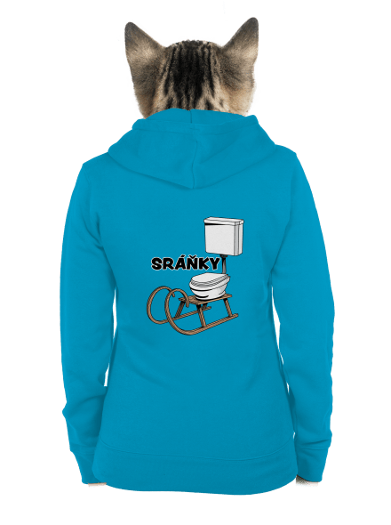 Sráňky dámská mikina na zip Blue Atol