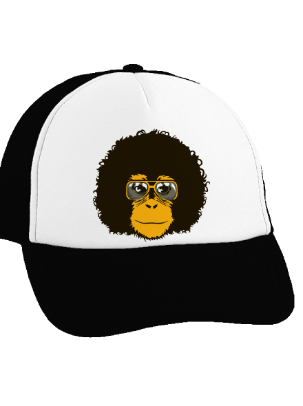 Retro opičák kšiltovka truckerka Black cap
