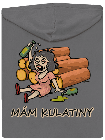 Mám kulatiny dámská mikina na zip Steel Gray