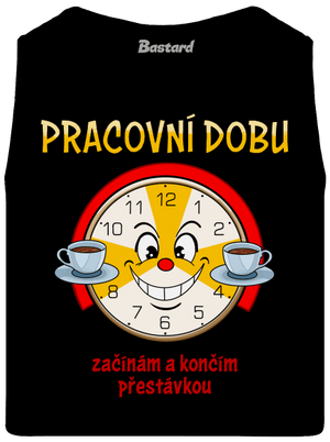 Pracovní doba pánské tílko Black