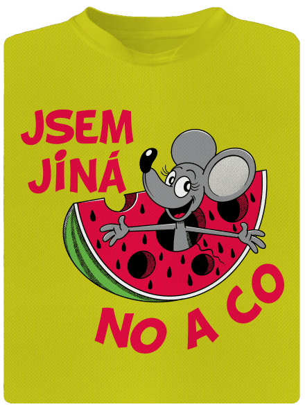 Jsem jiná dětské sportovní tričko Neon Yellow