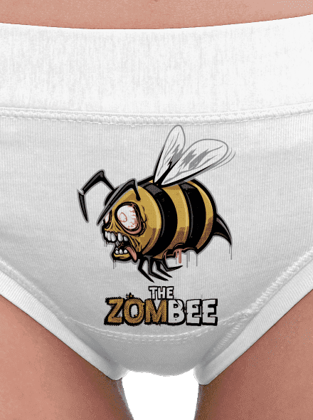 ZomBee - žlutá dámské kalhotky White