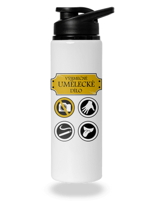 Umělecké dílo lahev na vodu White