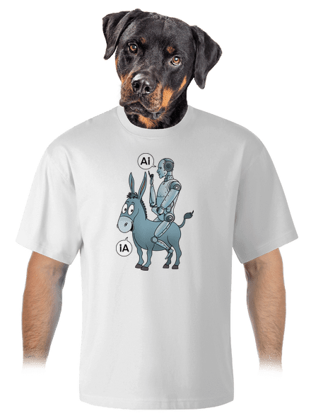 Osel a AI unisex tričko oversized White
