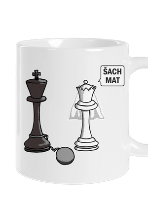 Šach mat klasický hrnek White