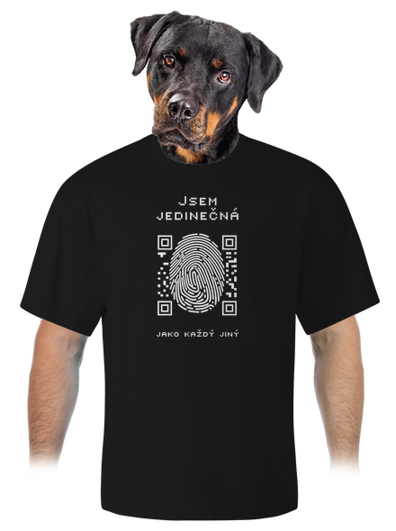 Jsem jedinečný unisex tričko oversized Black