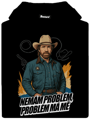 B19: Chuck Norris z Walker, Texas Ranger pánská mikina klokanka Black