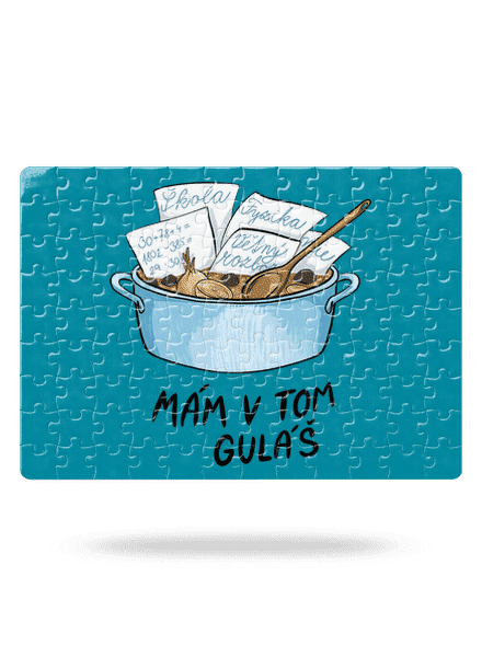 Mám v tom guláš puzzle White
