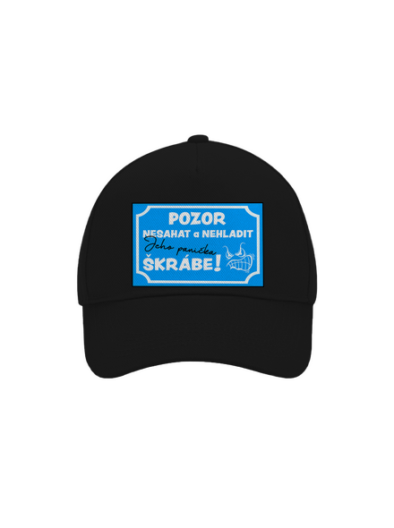 Pozor, nesahat kšiltovka baseballka Black
