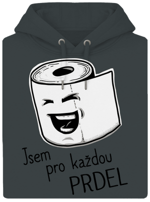 Prdel unisex mikina premium Charcoal