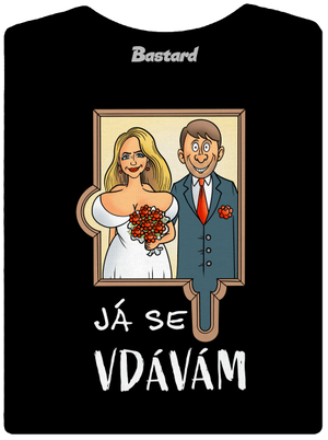 Já se žením/vdávám dámské tričko s lemem Black