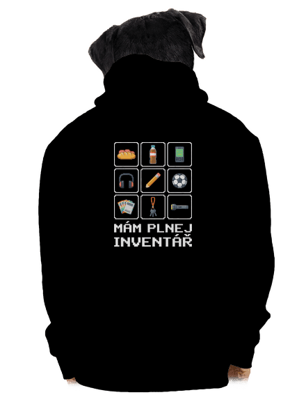 Plnej inventář pánská mikina na zip Black