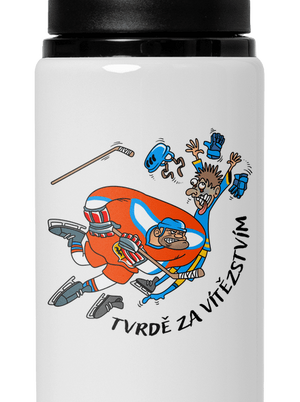 Tvrdě za vítězstvím lahev na vodu White