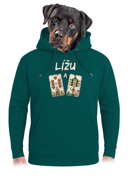 Kule a žaludy unisex mikina premium Emerald Green