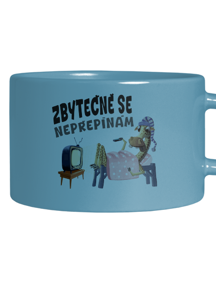Zbytečně se nepřepínám hrnek makronka Blue Macaron
