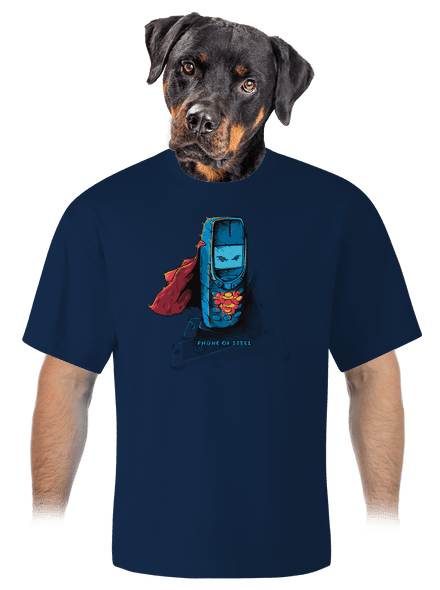 Mobil z oceli unisex tričko oversized Midnight Blue