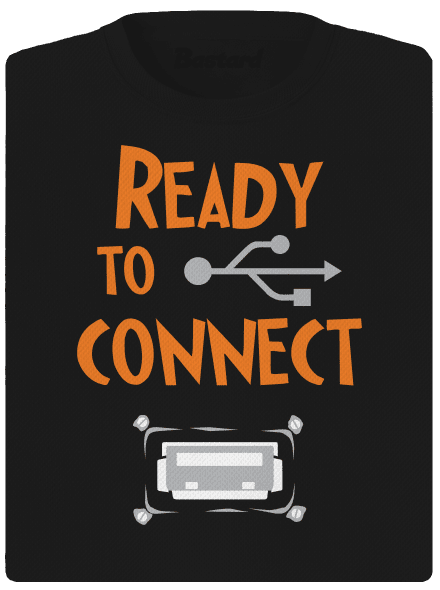 USB připojení dámské sportovní tričko Black