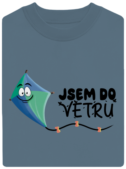 Do větru unisex mikina bez kapuce Nordic Blue
