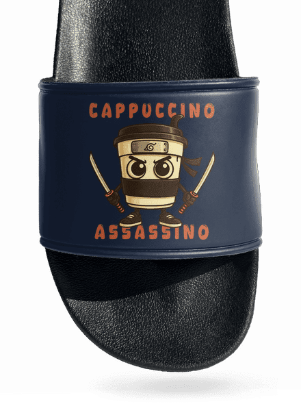 Cappuccino Assassino – Italian Brainrot pantofle Navy