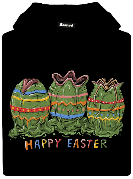 Happy Easter pánská mikina klokanka Black