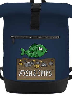 Fish and IT chips batoh French Navy