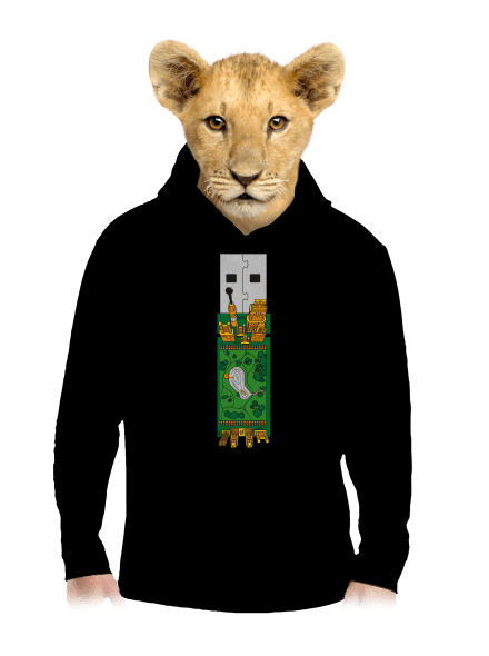 USB city dětská mikina klokanka Black