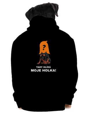Tady hlídám já pánská mikina na zip Black