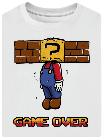Game over unisex tričko oversized White