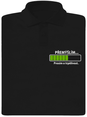 Přemýšlím pánská polokošile Black