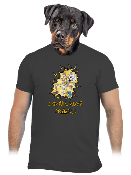 Jiskřím pánské tričko Dark Grey