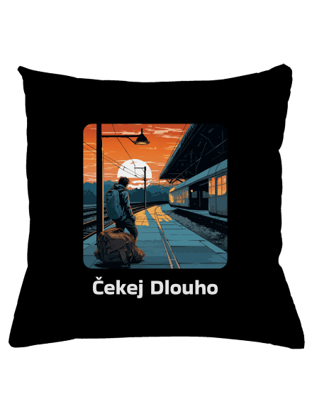 Čekej dlouho polštář Black