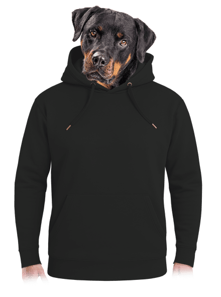 Bez potisku unisex mikina premium Dark Black