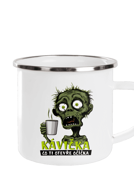 Zombie kávička plecháček White