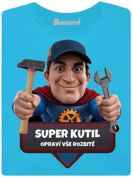 Super táta dámské tričko s lemem Blue Atol