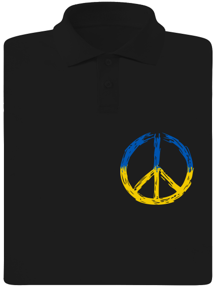 Ukrajina - Peace pánská polokošile Black