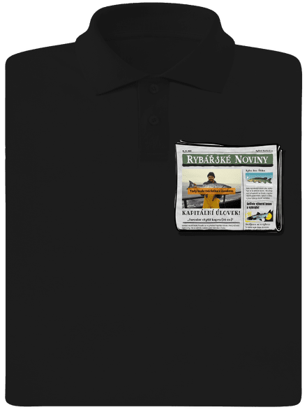 Rybářské noviny pánská polokošile Black