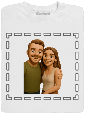 3D plastelína z vlastní fotky pánské dlouhý rukáv White