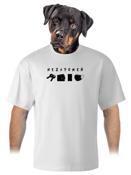 Nezapomeň unisex tričko oversized White
