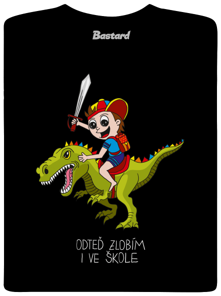 Kluk ve škole pánské dlouhý rukáv Black