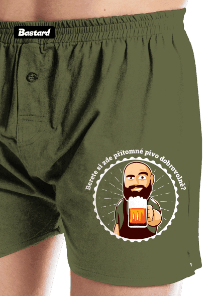 Pivo dobrovolně pánské trenky Khaki