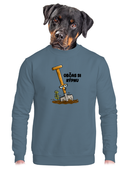 Občas si rýpnu unisex mikina bez kapuce Nordic Blue