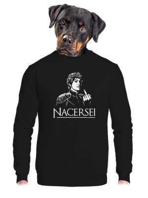 Nacersei unisex mikina bez kapuce Black