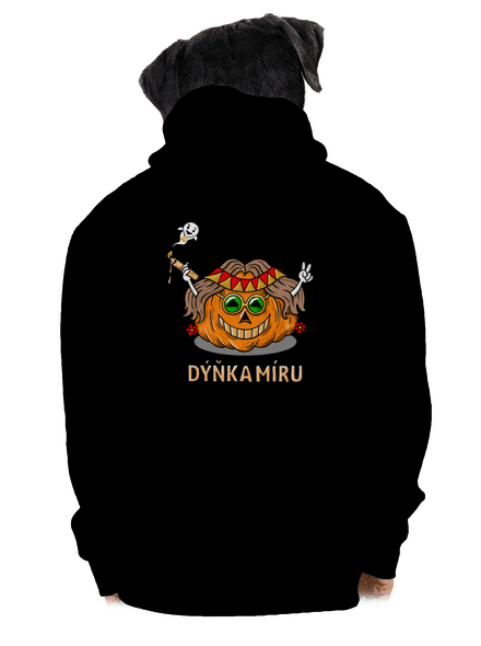 Dýňka míru pánská mikina na zip Black