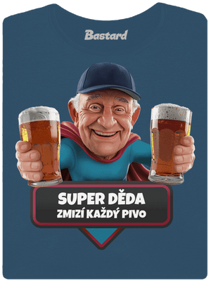 Super děda dámské tričko premium Petrol Blue