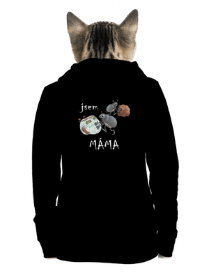 Jsem táta a máma dámská mikina na zip Black