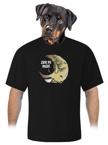 Zase po noční unisex tričko oversized Black
